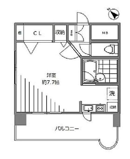 アクロス赤坂 2階 間取り図