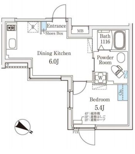 Fika池袋 401 間取り図