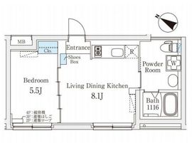 Fika池袋 405 間取り図