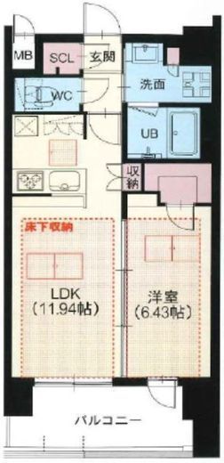 スプランディッド江東住吉 403 間取り図