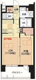 スプランディッド江東住吉 603 間取り図