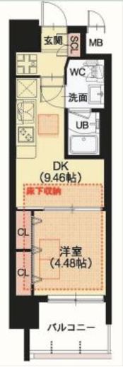 スプランディッド江東住吉 1301 間取り図