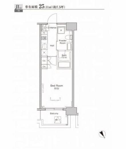 プラウドフラット渋谷富ヶ谷 306 間取り図