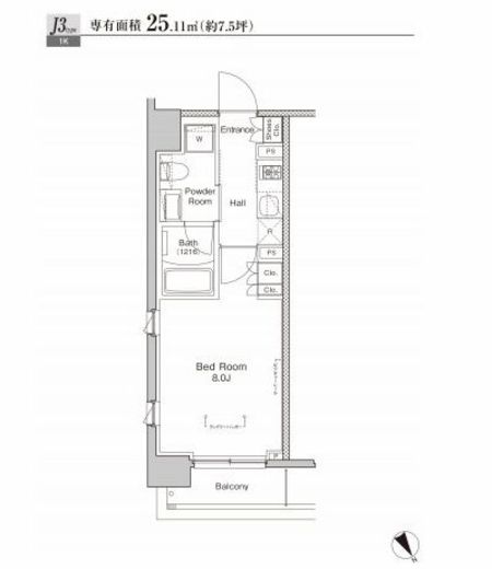 プラウドフラット渋谷富ヶ谷 308 間取り図