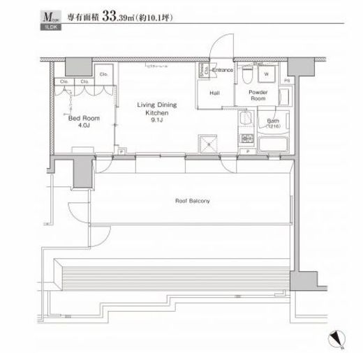 プラウドフラット渋谷富ヶ谷 704 間取り図