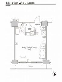 プラウドフラット渋谷富ヶ谷 807 間取り図