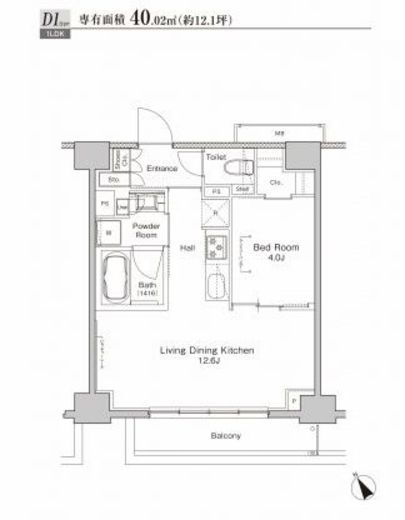 プラウドフラット渋谷富ヶ谷 310 間取り図