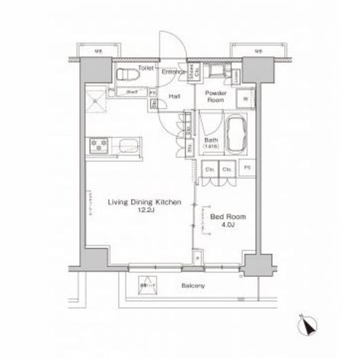 プラウドフラット渋谷富ヶ谷 314 間取り図