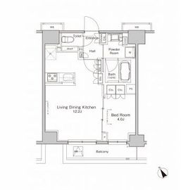 プラウドフラット渋谷富ヶ谷 513 間取り図