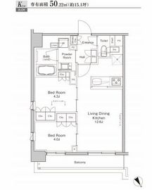 プラウドフラット渋谷富ヶ谷 507 間取り図