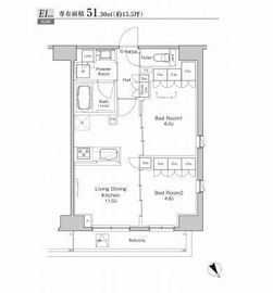 プラウドフラット渋谷富ヶ谷 301 間取り図