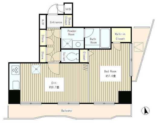 アルブル高輪 503 間取り図