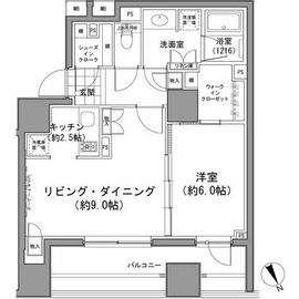 パークハビオ八丁堀 509 間取り図