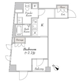 ミリアレジデンス日本橋人形町Ⅱ 504 間取り図