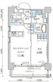 パークアクシス菊川ステーションゲート 401 間取り図