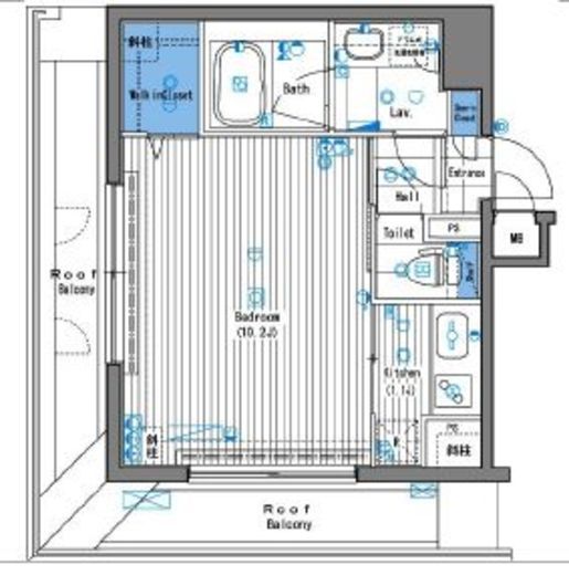 グランド・ガーラ三田 9階 間取り図