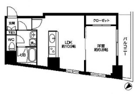 プライマル茅場町 801 間取り図