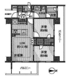 オープンレジデンシア南品川 7階 間取り図