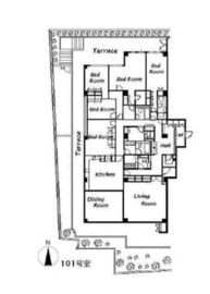 ジロー元麻布 101 間取り図