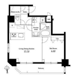 LEXE上野 6階 間取り図