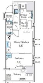 レジディア大手町北 801 間取り図