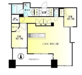 ワールドシティタワーズ キャピタルタワー 5階 間取り図