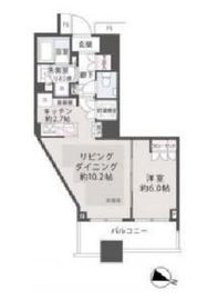 勝どきザ・タワー 35階 間取り図