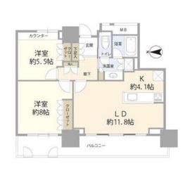 ウエルタワー深川 29階 間取り図