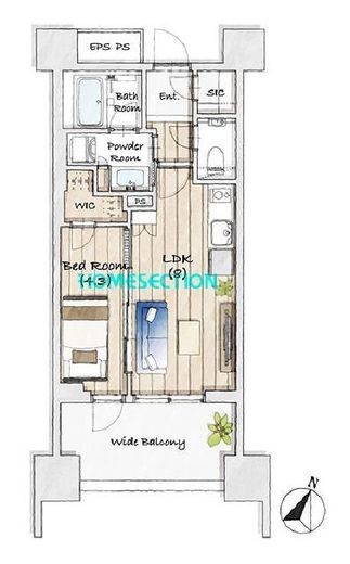 イニシアイオ西麻布 10階 間取り図