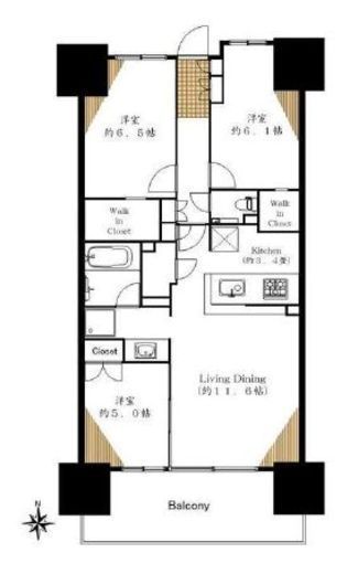 シティテラス東陽町 7階 間取り図