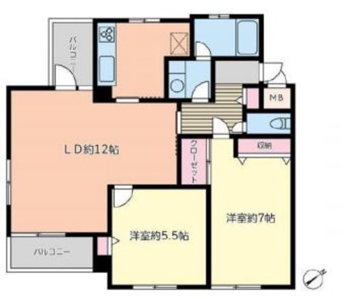 タウンコート三田 3階 間取り図