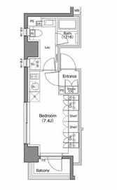 ザ・パークハビオ神楽坂香月 101 間取り図