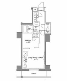 ザ・パークハビオ神楽坂香月 203 間取り図