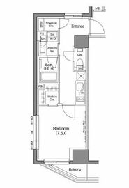 ザ・パークハビオ神楽坂香月 206 間取り図