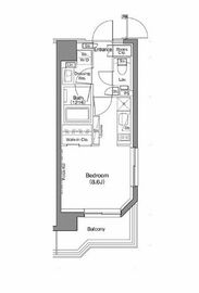 ザ・パークハビオ神楽坂香月 214 間取り図