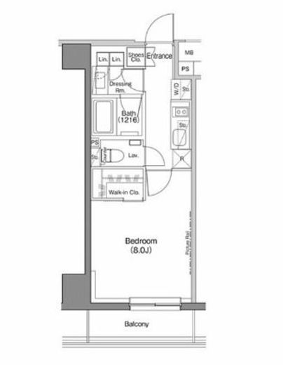 ザ・パークハビオ神楽坂香月 412 間取り図