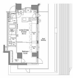 ザ・パークハビオ神楽坂香月 506 間取り図