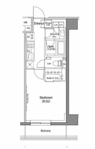 ザ・パークハビオ神楽坂香月 510 間取り図