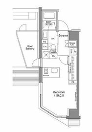 ザ・パークハビオ神楽坂香月 605 間取り図