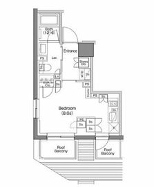 ザ・パークハビオ神楽坂香月 704 間取り図