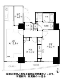 河田町ガーデン 2-408 間取り図