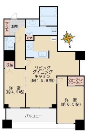 アトラスタワー茗荷谷 22階 間取り図