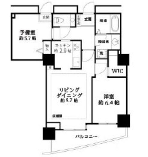 河田町ガーデン 2-506 間取り図