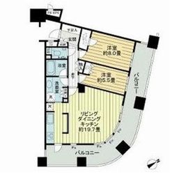 ライオンズタワー五反田 7階 間取り図