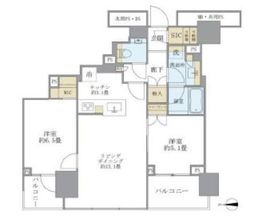 ブリリアタワー代々木公園クラッシー 14階 間取り図