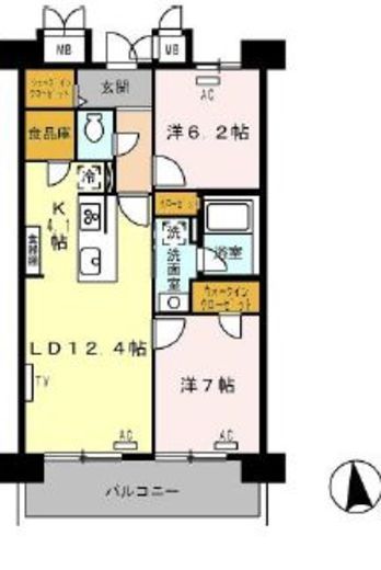 ロイヤルパークス西新井 1211 間取り図