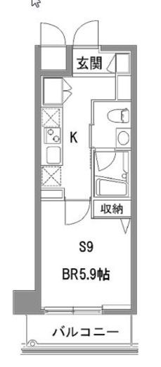 カスタリア中目黒 509 間取り図