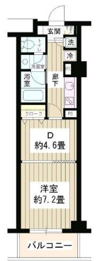 エステージ六義園 206 間取り図