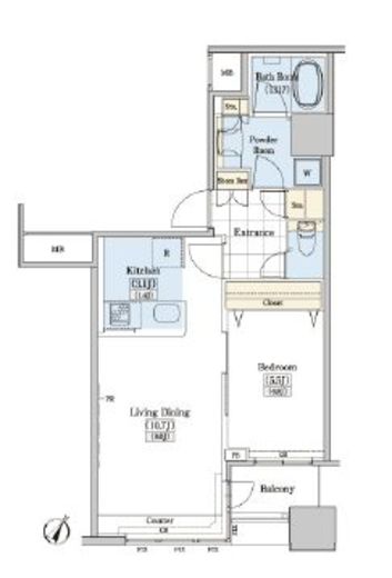 レジディアタワー上池袋 タワー棟 401 間取り図