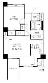 河田町ガーデン 4-203 間取り図